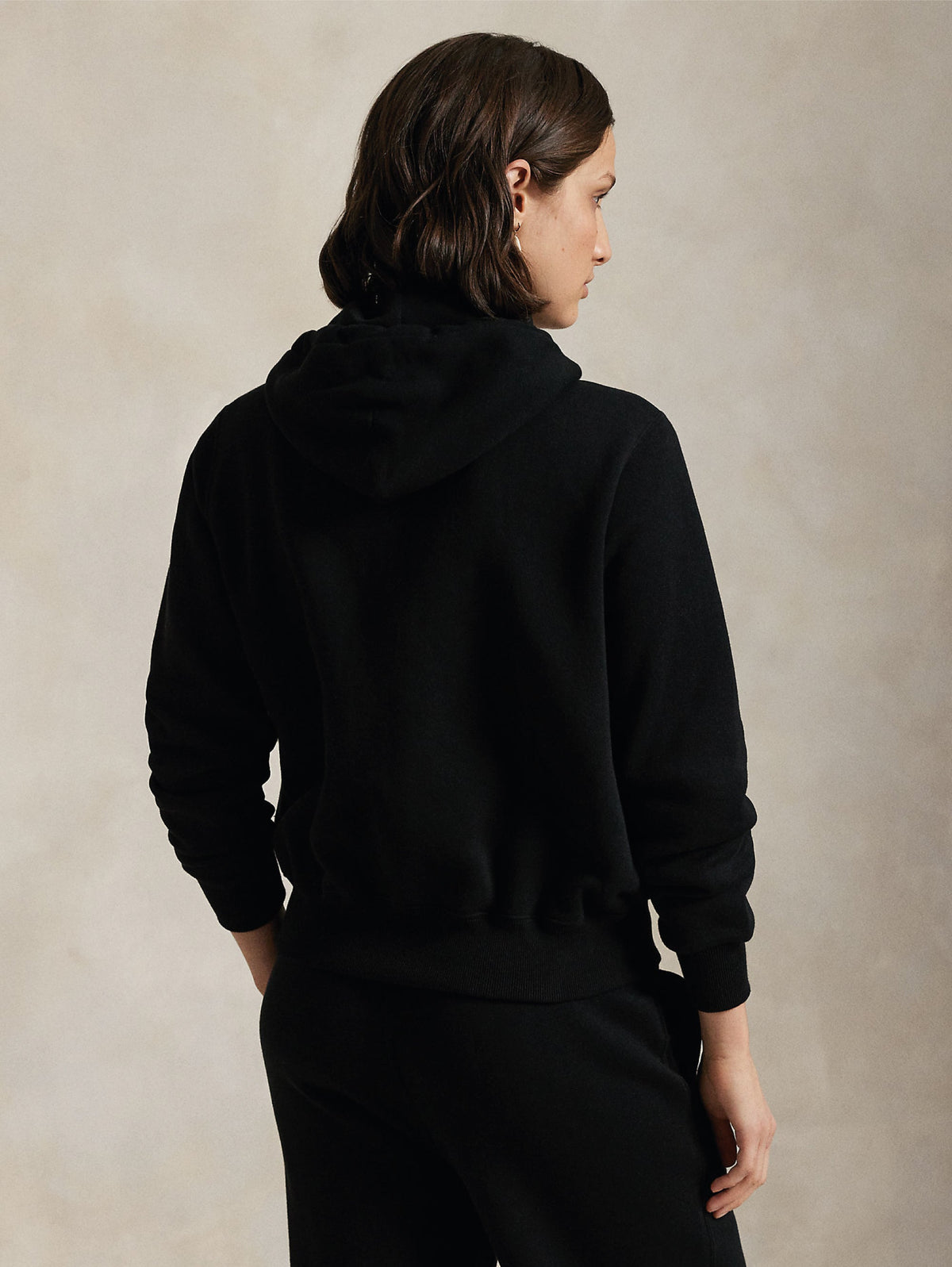 2026 New Arrival Felpa Full Zip con Cappuccio Nero