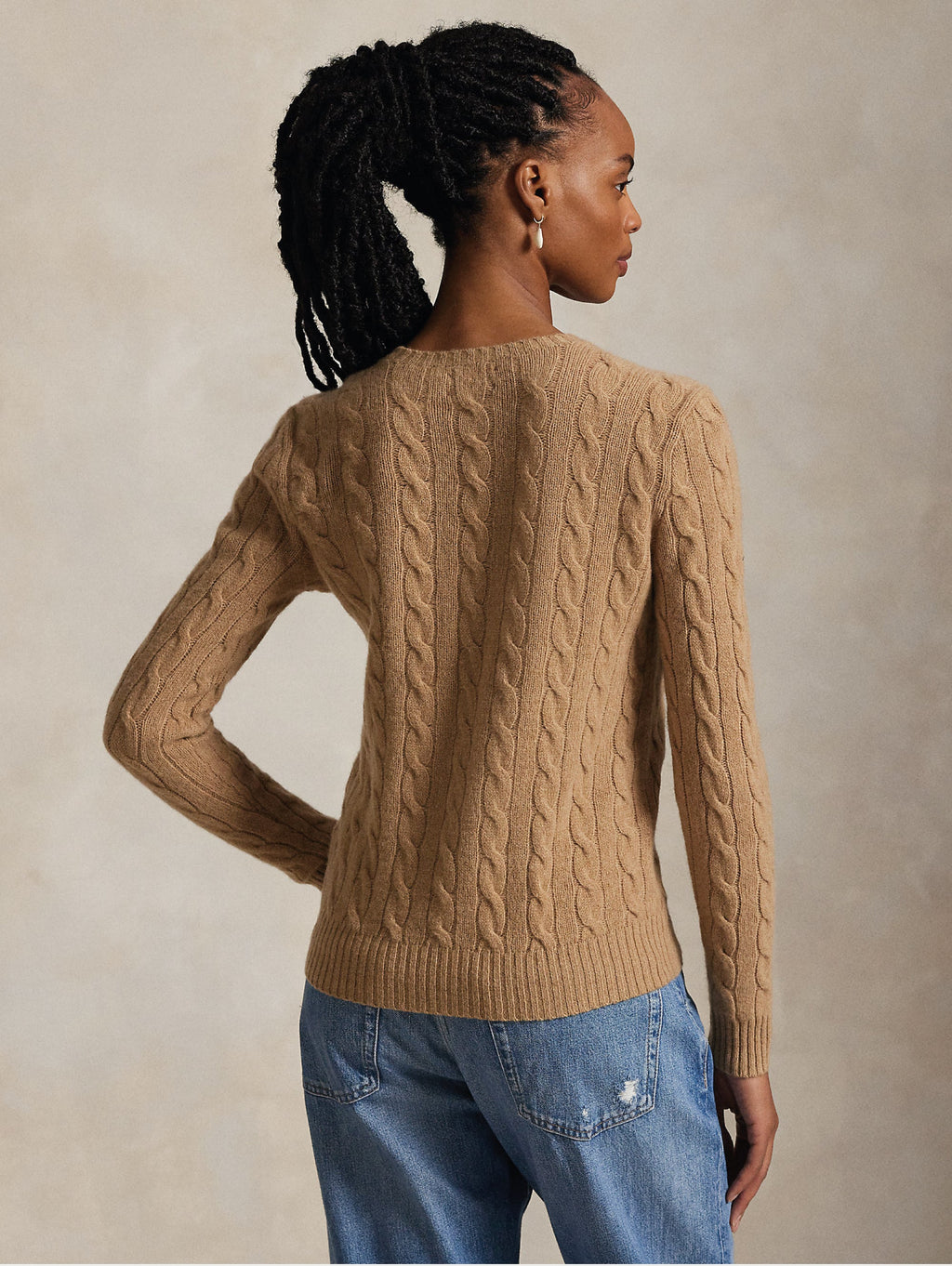 2026 New Arrival Maglia a Trecce in Misto Cashmere Cammello