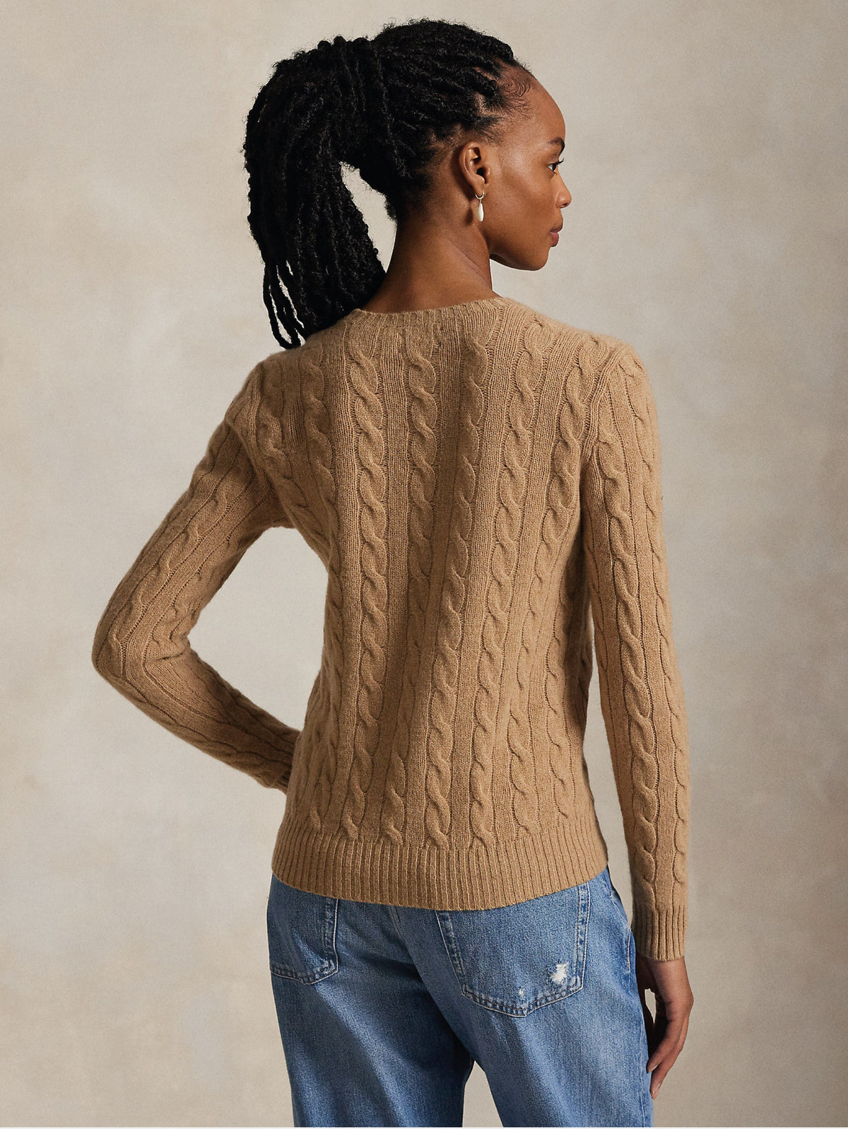 2026 New Arrival Maglia a Trecce in Misto Cashmere Cammello
