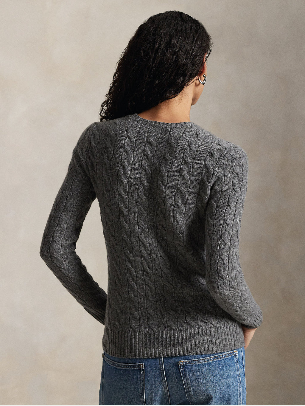 2026 New Arrival Maglia a Trecce in Misto Cashmere Grigio