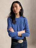 2026 New Arrival Maglia a Trecce in Misto Cashmere Cobalto