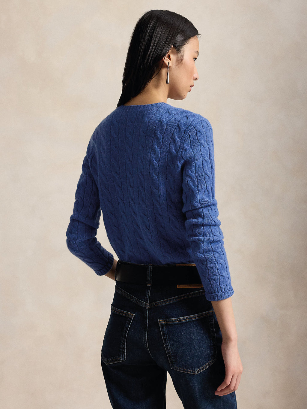 2026 New Arrival Maglia a Trecce in Misto Cashmere Cobalto