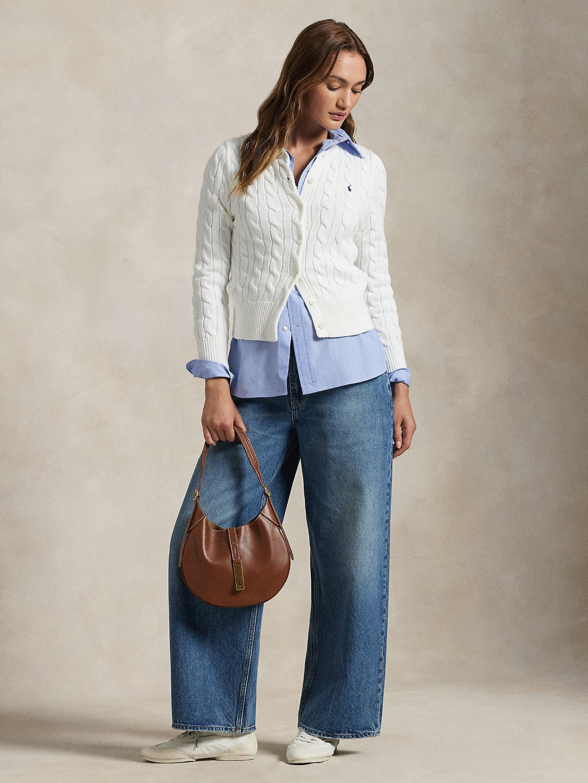 2026 New Arrival Cardigan in Cotone a Trecce Bianco