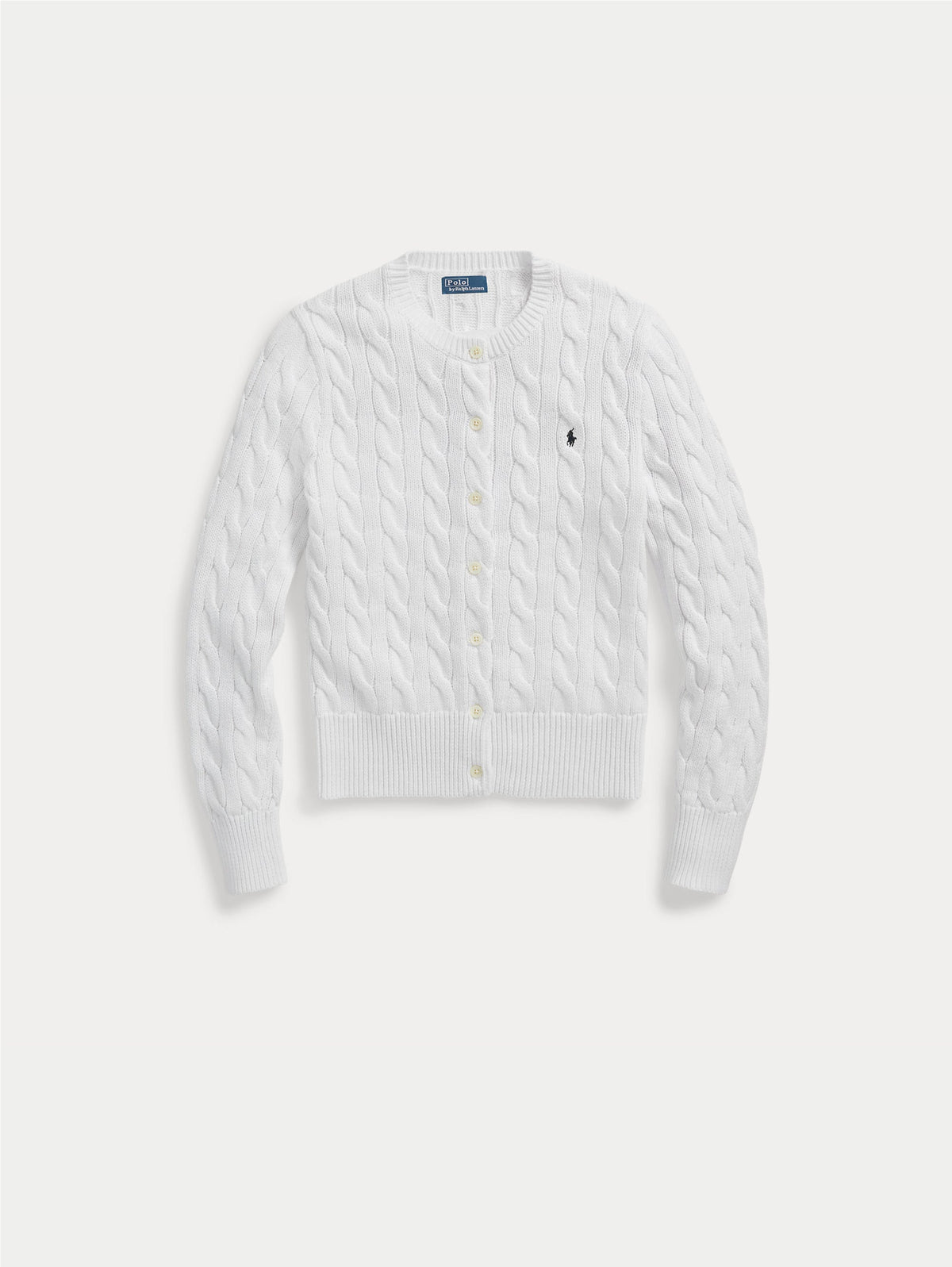 2026 New Arrival Cardigan in Cotone a Trecce Bianco