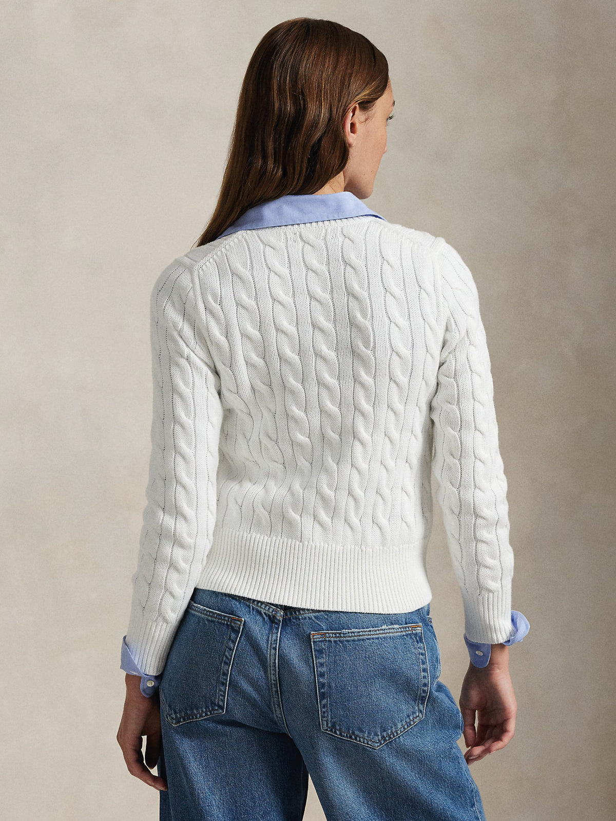 2026 New Arrival Cardigan in Cotone a Trecce Bianco