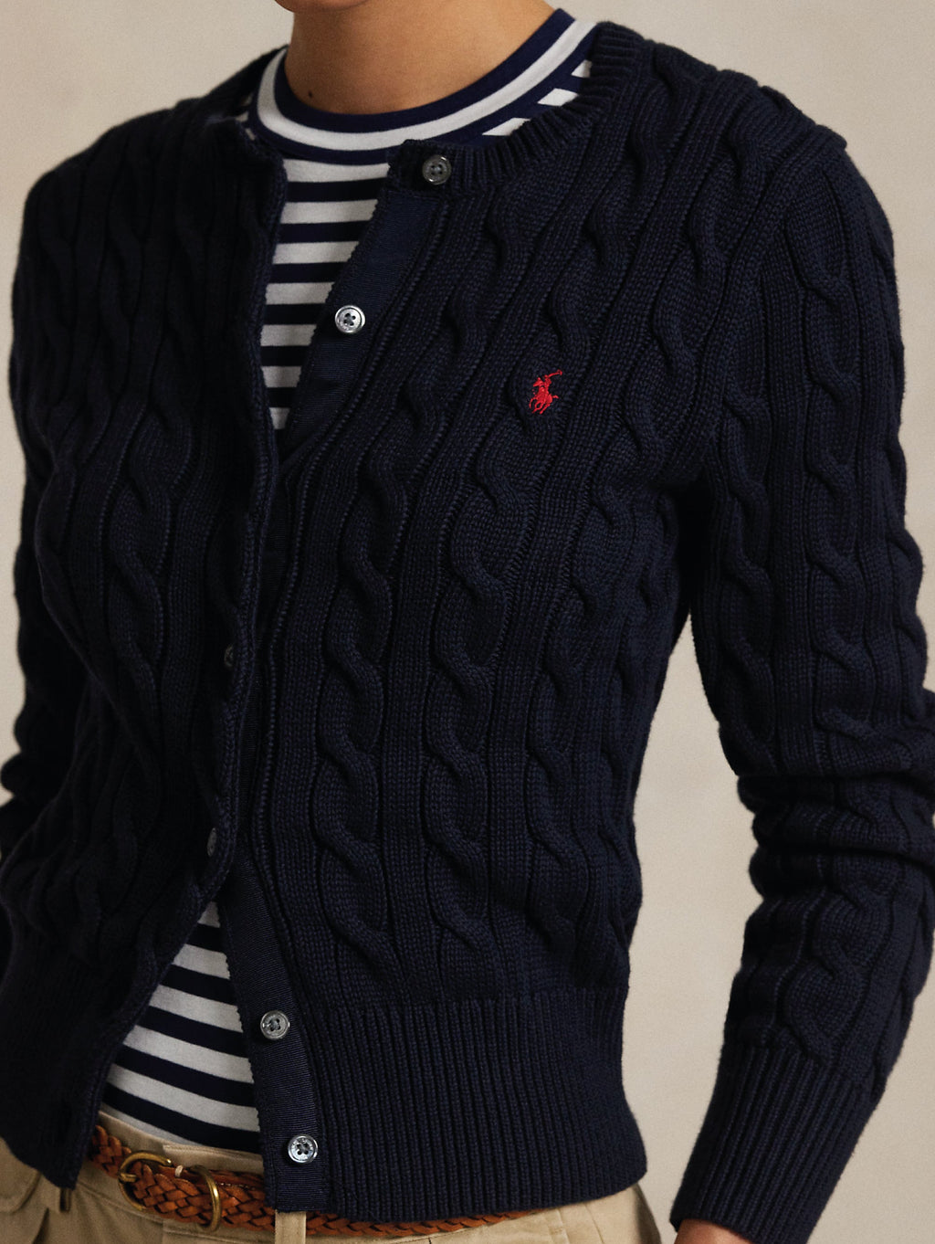 2026 New Arrival Cardigan in Cotone a Trecce Blu