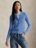 2026 New Arrival Cardigan in Cotone a Trecce Celeste