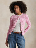 2026 New Arrival Cardigan in Cotone a Trecce Rosa