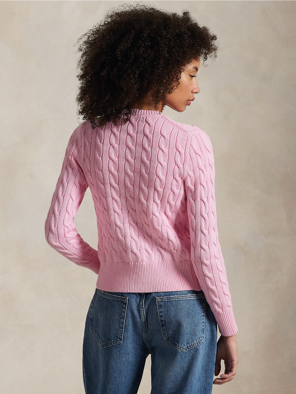2026 New Arrival Cardigan in Cotone a Trecce Rosa