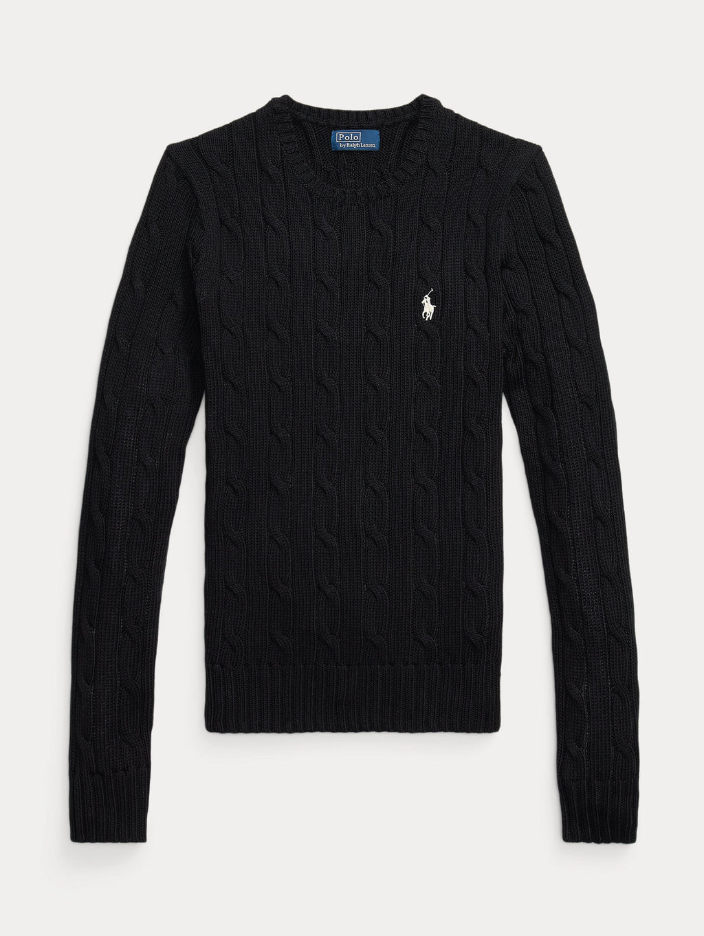 2026 New Arrival Maglia Girocollo in Cotone a Trecce Nero