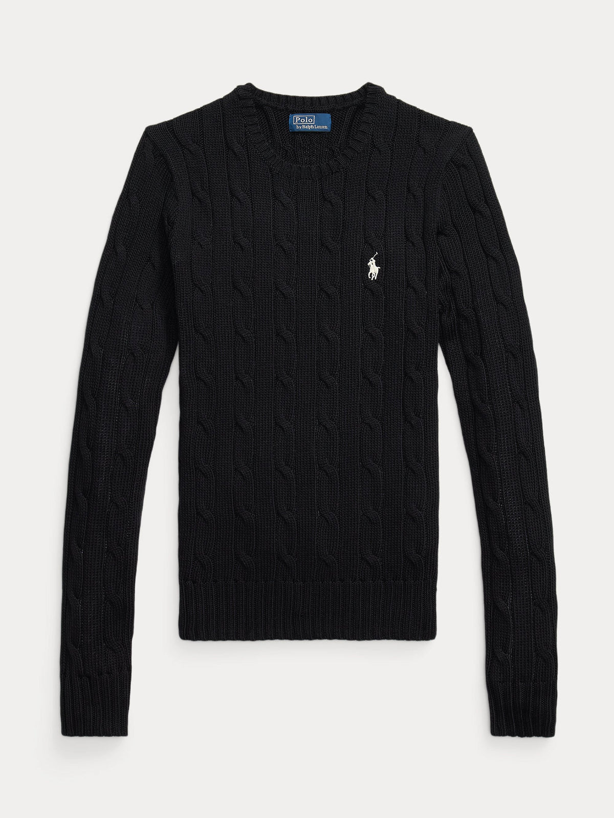 2026 New Arrival Maglia Girocollo in Cotone a Trecce Nero