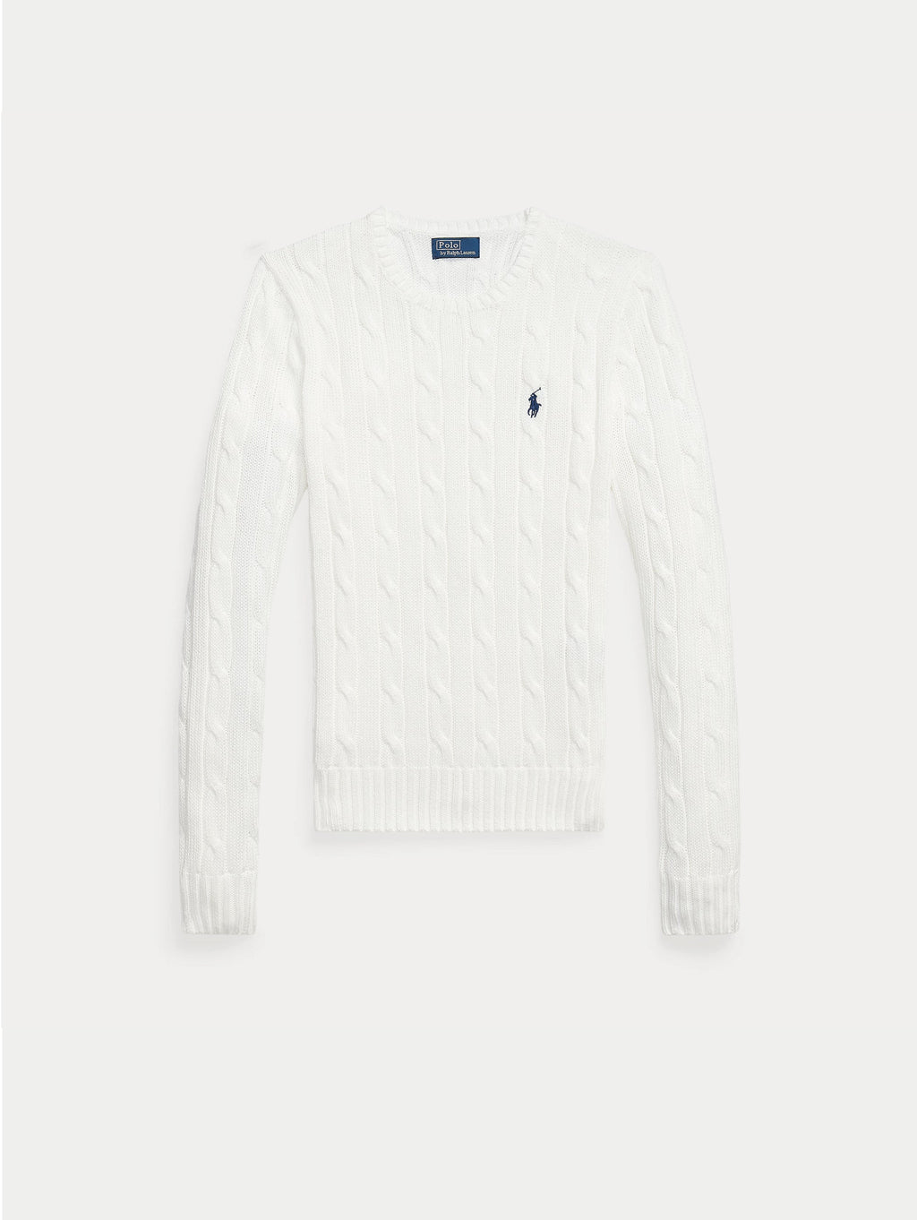 2026 New Arrival Maglia Girocollo in Cotone a Trecce Bianco