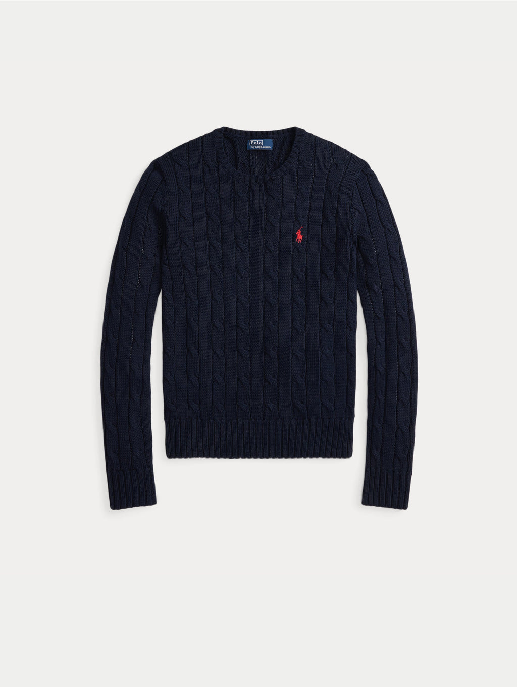 2026 New Arrival Maglia Girocollo in Cotone a Trecce Blu