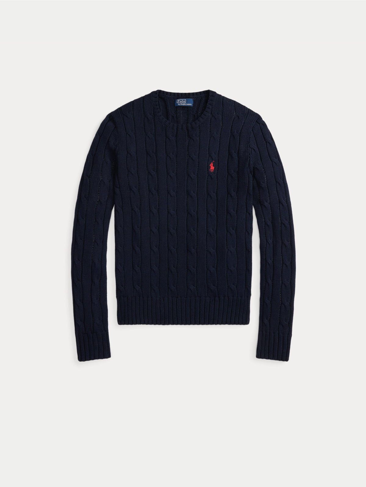 2026 New Arrival Maglia Girocollo in Cotone a Trecce Blu