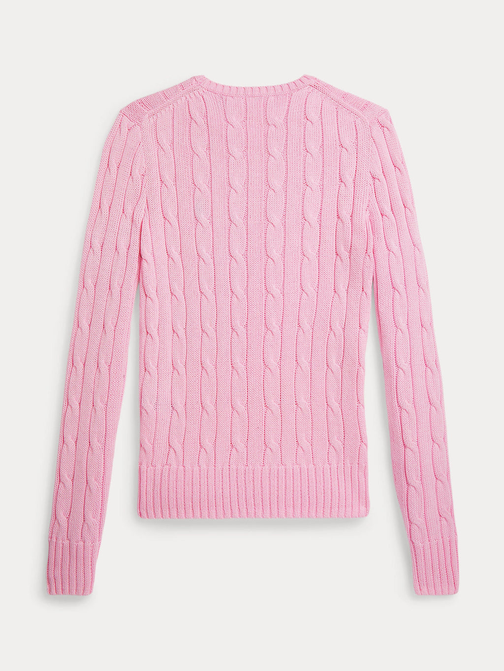 2026 New Arrival Maglia Girocollo in Cotone a Trecce Rosa