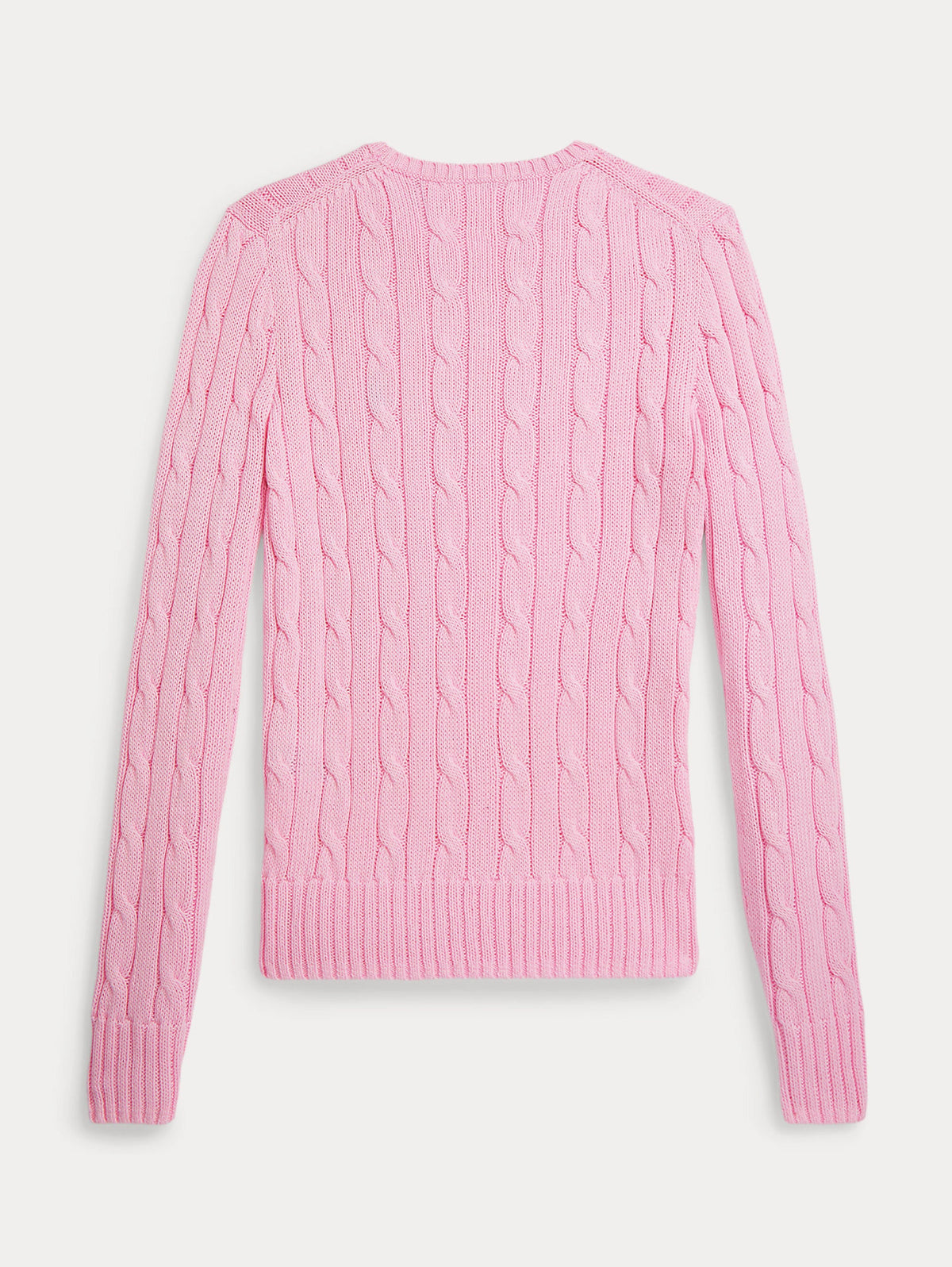 2026 New Arrival Maglia Girocollo in Cotone a Trecce Rosa