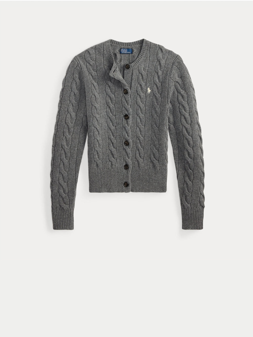 2026 New Arrival Cardigan Lavorato a Trecce in Misto Cashmere Grigio