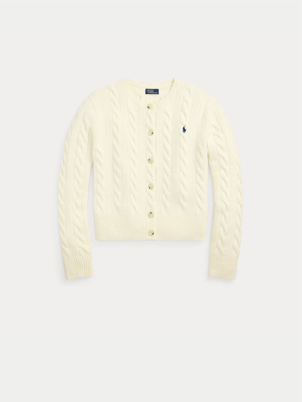 2026 New Arrival Cardigan Lavorato a Trecce in Misto Cashmere Crema