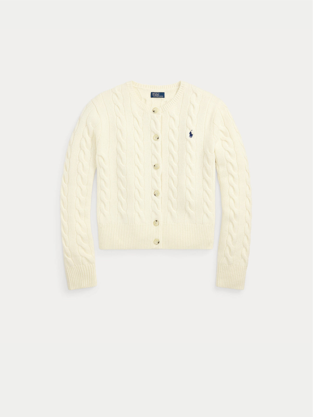 2026 New Arrival Cardigan Lavorato a Trecce in Misto Cashmere Crema