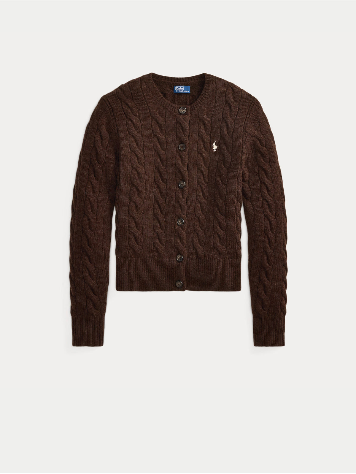 2026 New Arrival Cardigan Lavorato a Trecce in Misto Cashmere Marrone