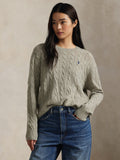 2026 New Arrival Maglia a Trecce Relaxed Fit Grigio