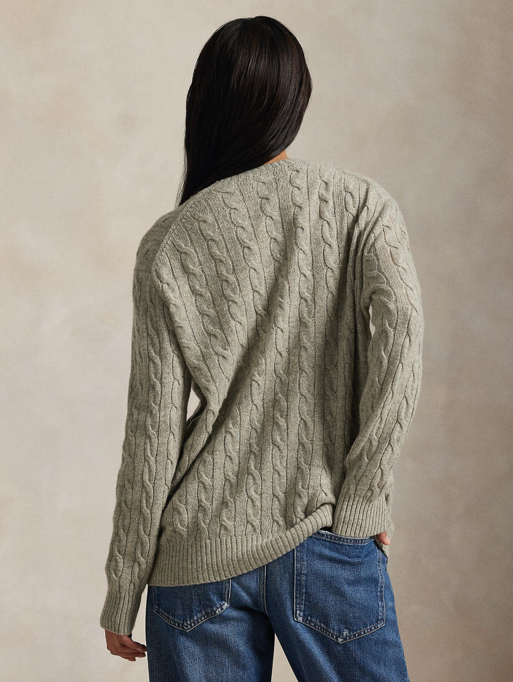 2026 New Arrival Maglia a Trecce Relaxed Fit Grigio