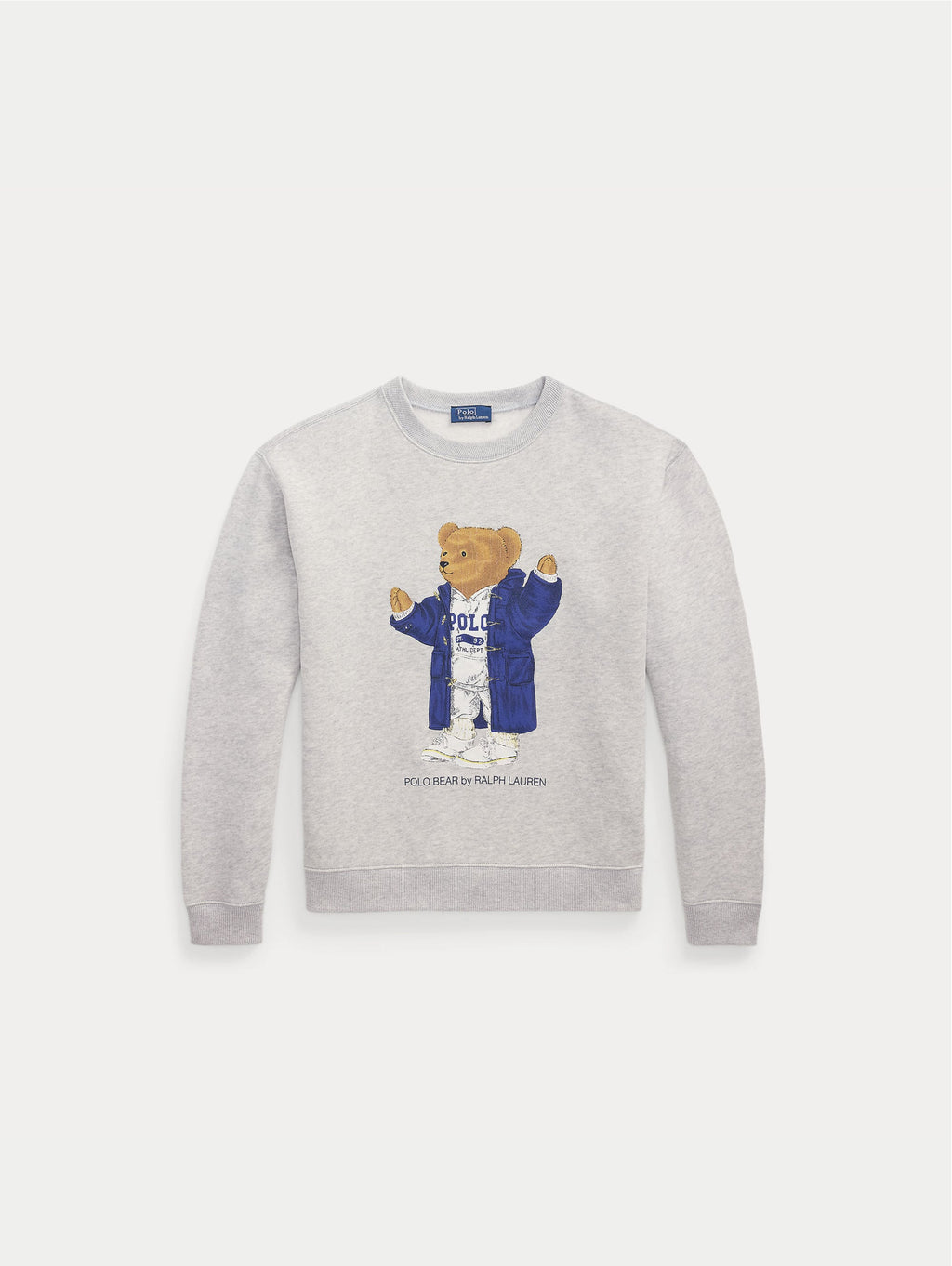 2026 New Arrival Felpa Girocollo con Stampa Polo Bear Vintage Grigio