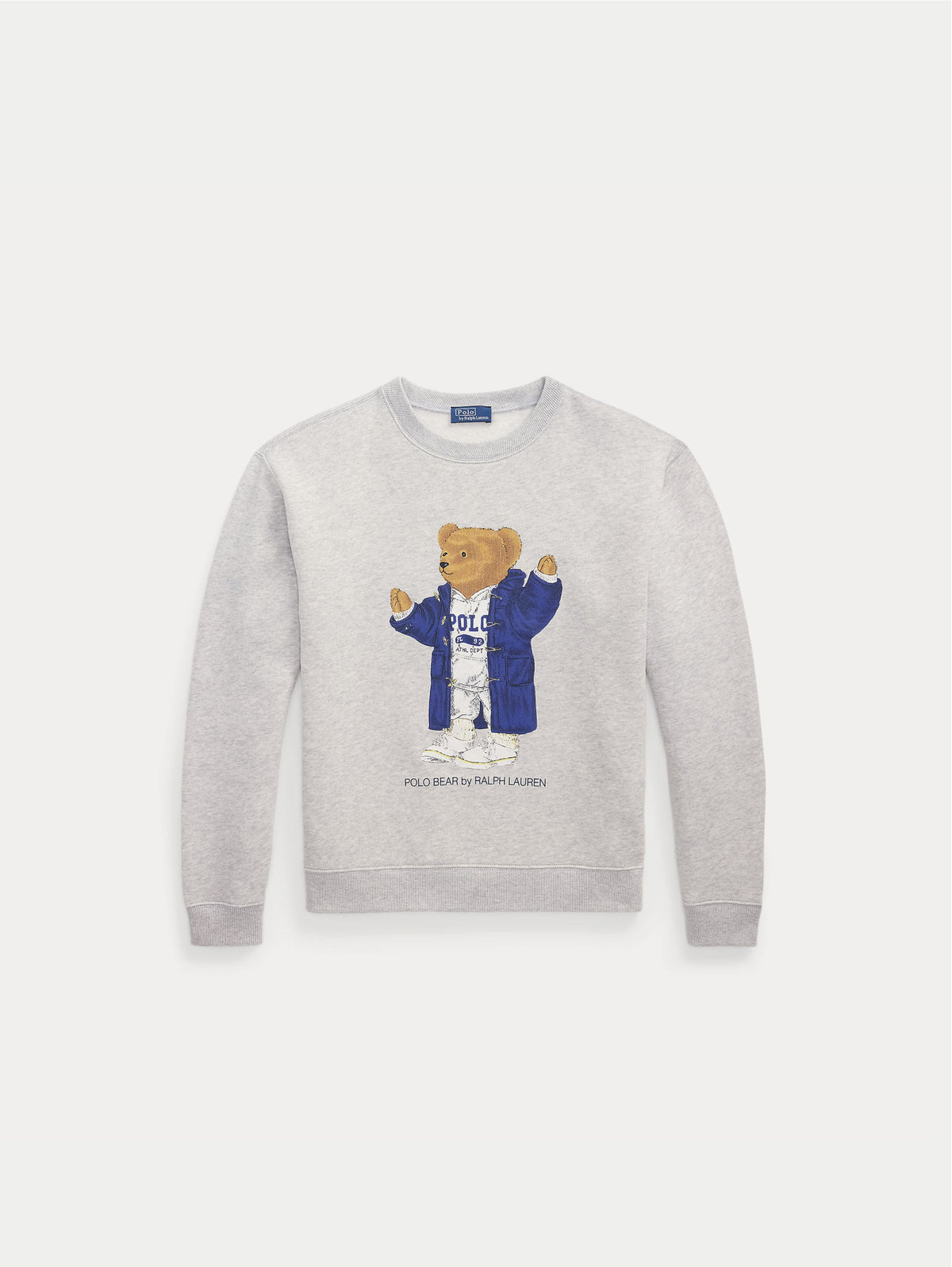 2026 New Arrival Felpa Girocollo con Stampa Polo Bear Vintage Grigio