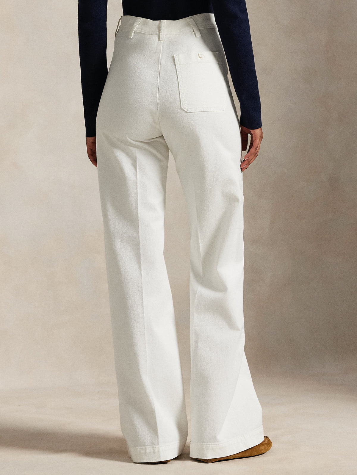 2026 New Arrival Pantaloni Beaton in Twill Spigato Bianco