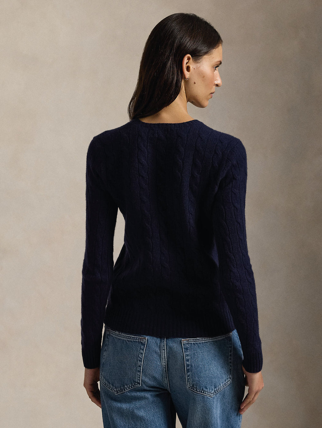 2026 New Arrival Maglia Linea Dritta a Trecce in Cashmere Blu