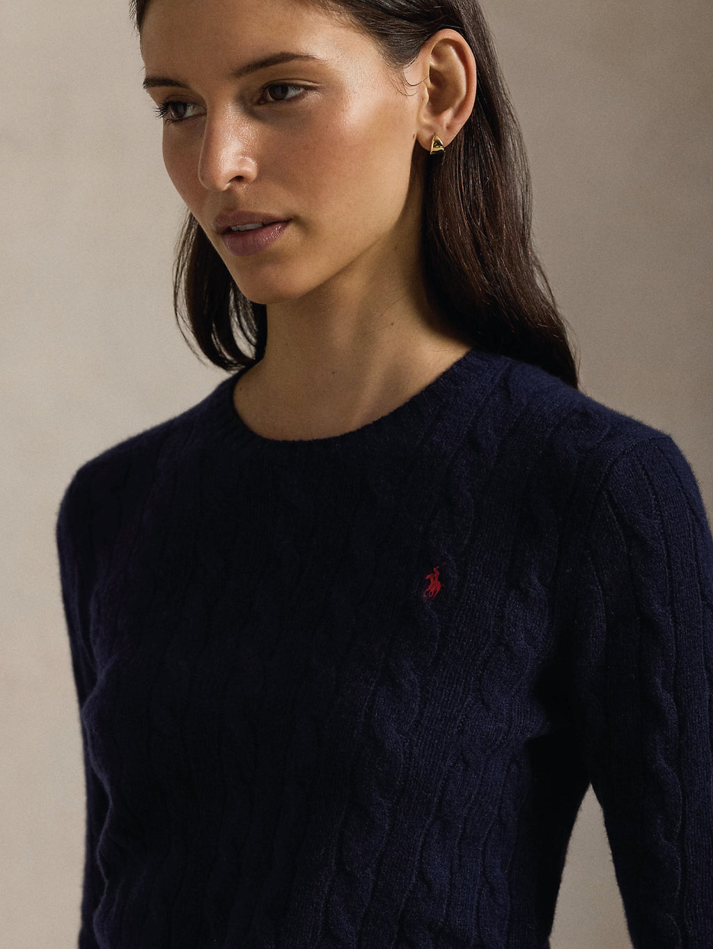 2026 New Arrival Maglia Linea Dritta a Trecce in Cashmere Blu
