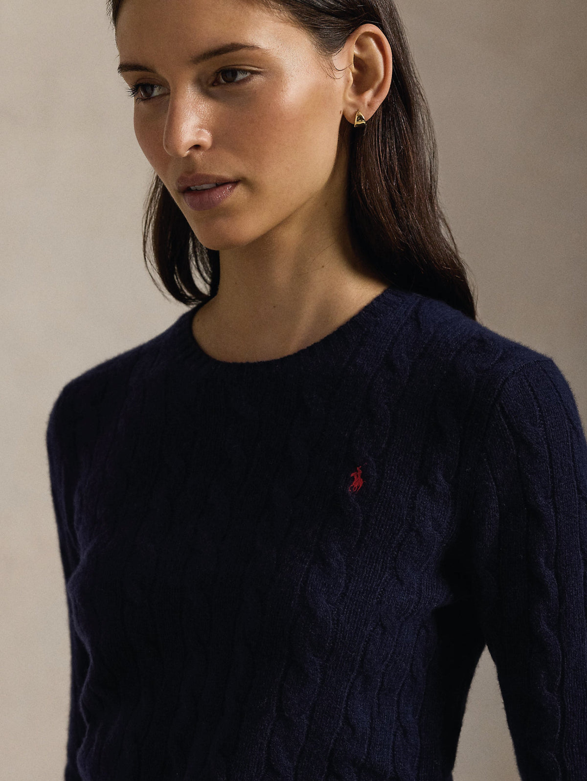 2026 New Arrival Maglia Linea Dritta a Trecce in Cashmere Blu