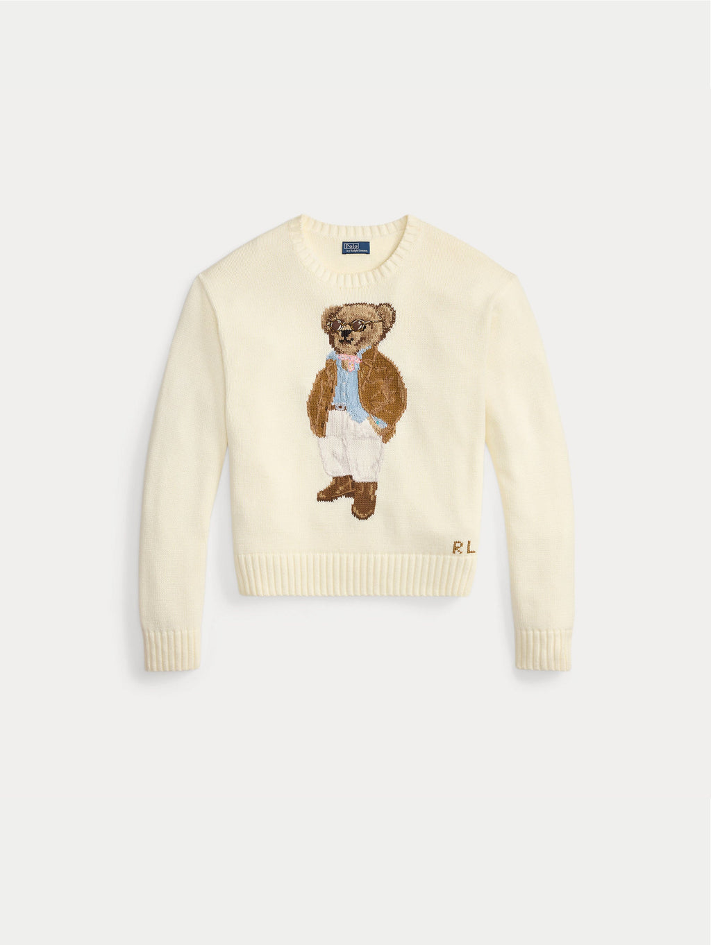 2026 New Arrival Maglione Girocollo con Polo Bear Crema