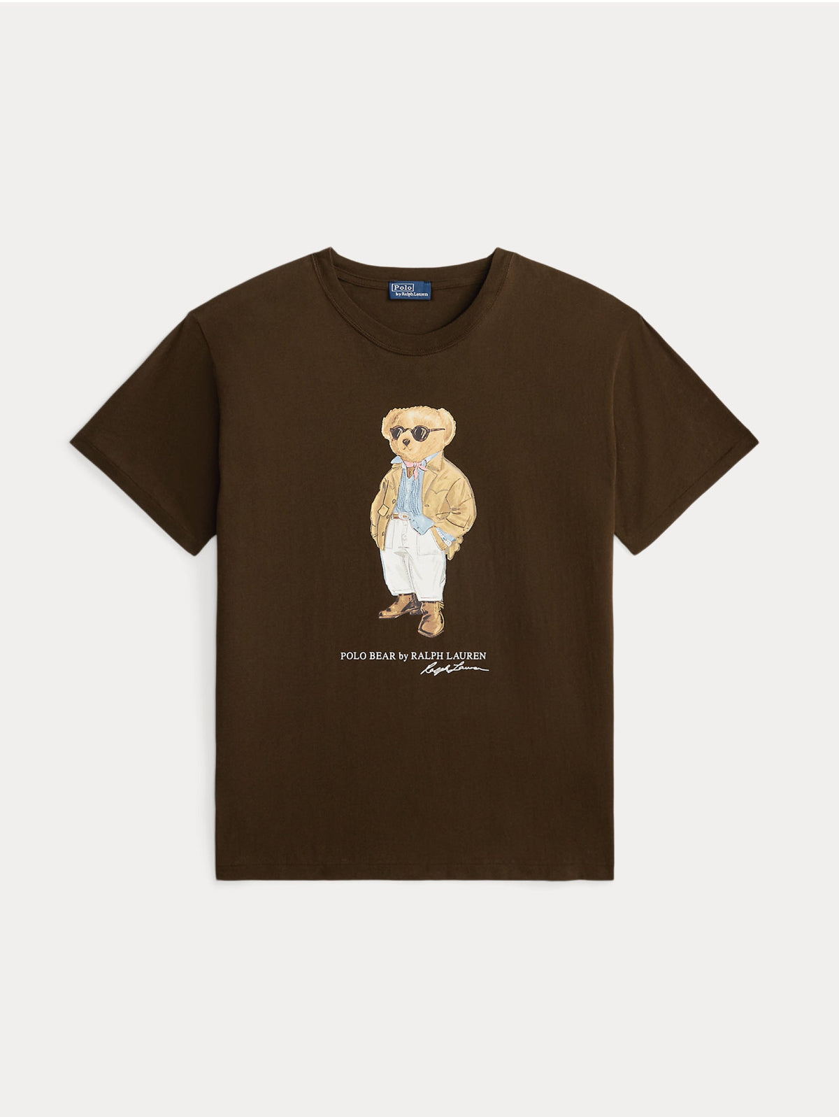 2026 New Arrival T-shirt Girocollo con Polo Bear Marrone
