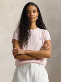 2026 New Arrival T-shirt Girocollo in Cotone Rosa
