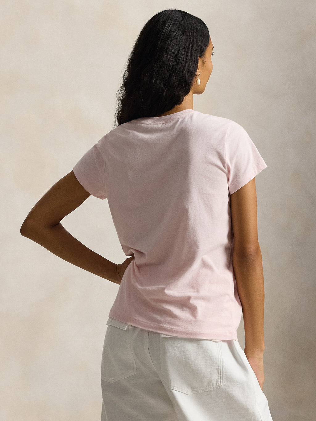2026 New Arrival T-shirt Girocollo in Cotone Rosa