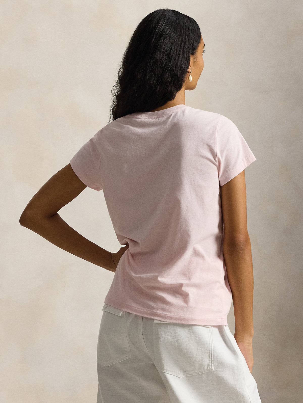 2026 New Arrival T-shirt Girocollo in Cotone Rosa