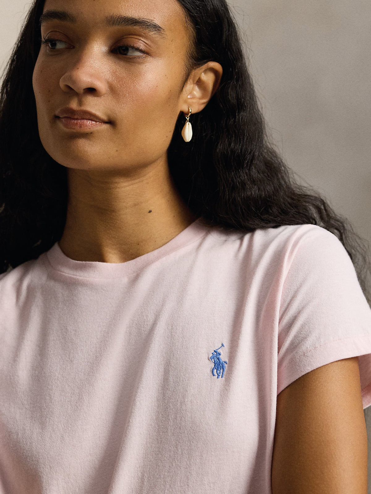 2026 New Arrival T-shirt Girocollo in Cotone Rosa