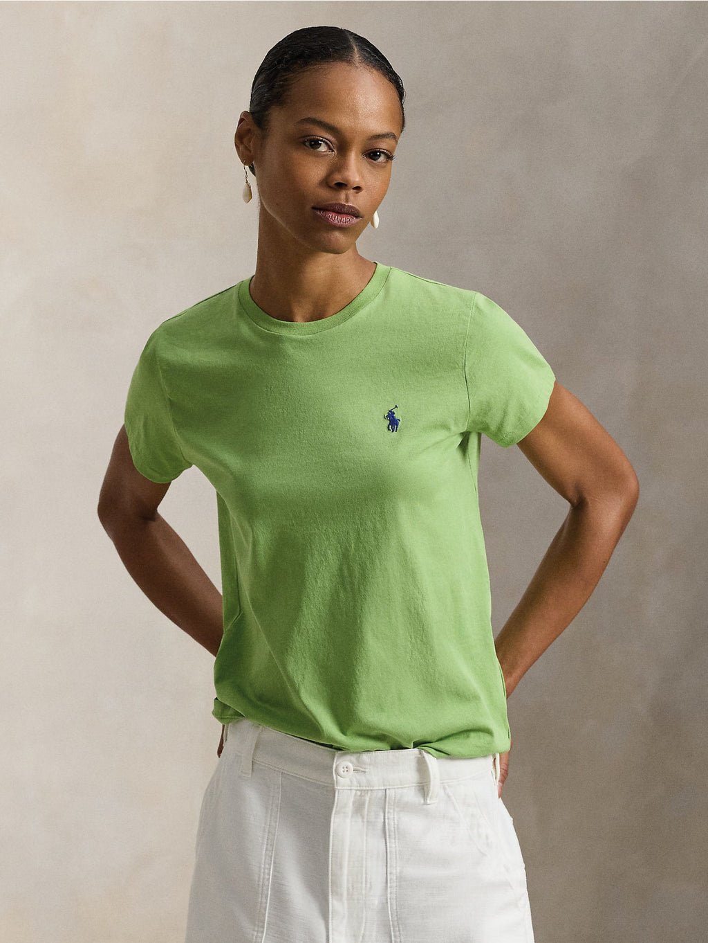 2026 New Arrival T-shirt Girocollo in Cotone Verde