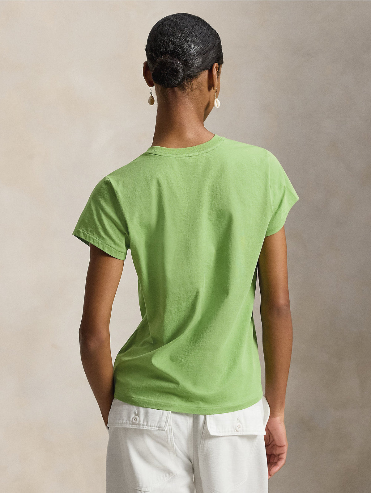 2026 New Arrival T-shirt Girocollo in Cotone Verde