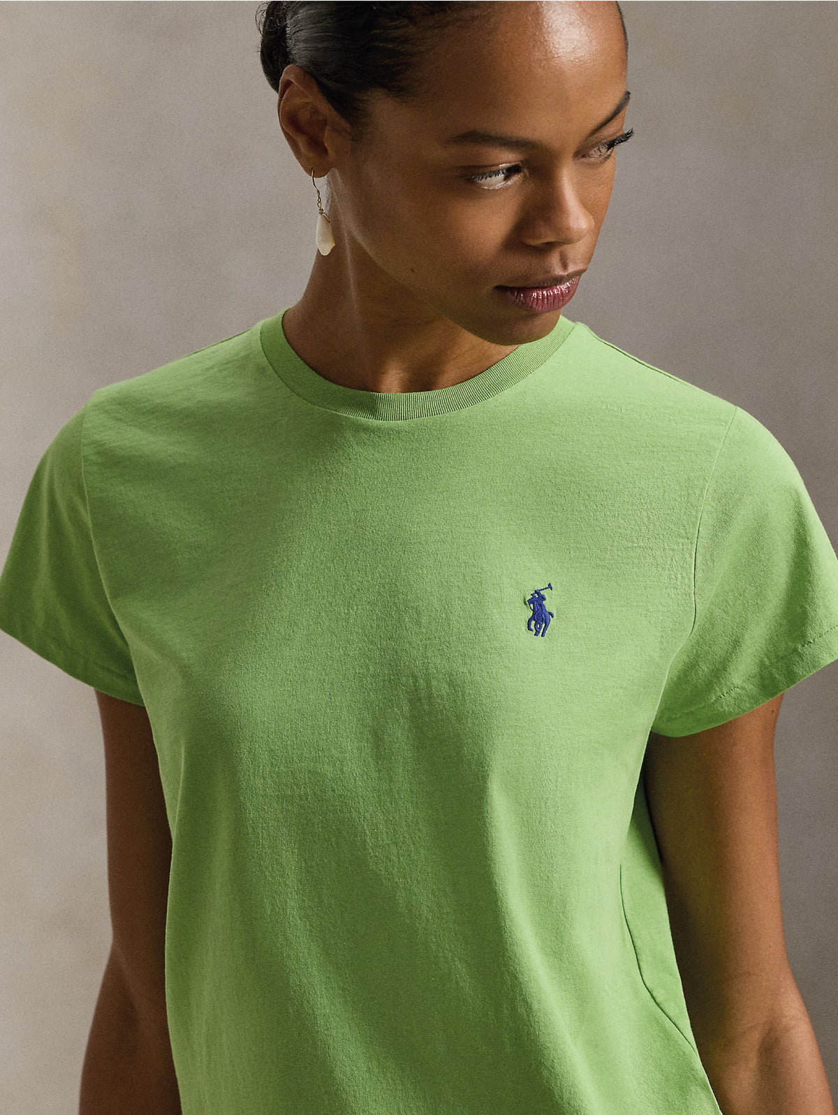 2026 New Arrival T-shirt Girocollo in Cotone Verde