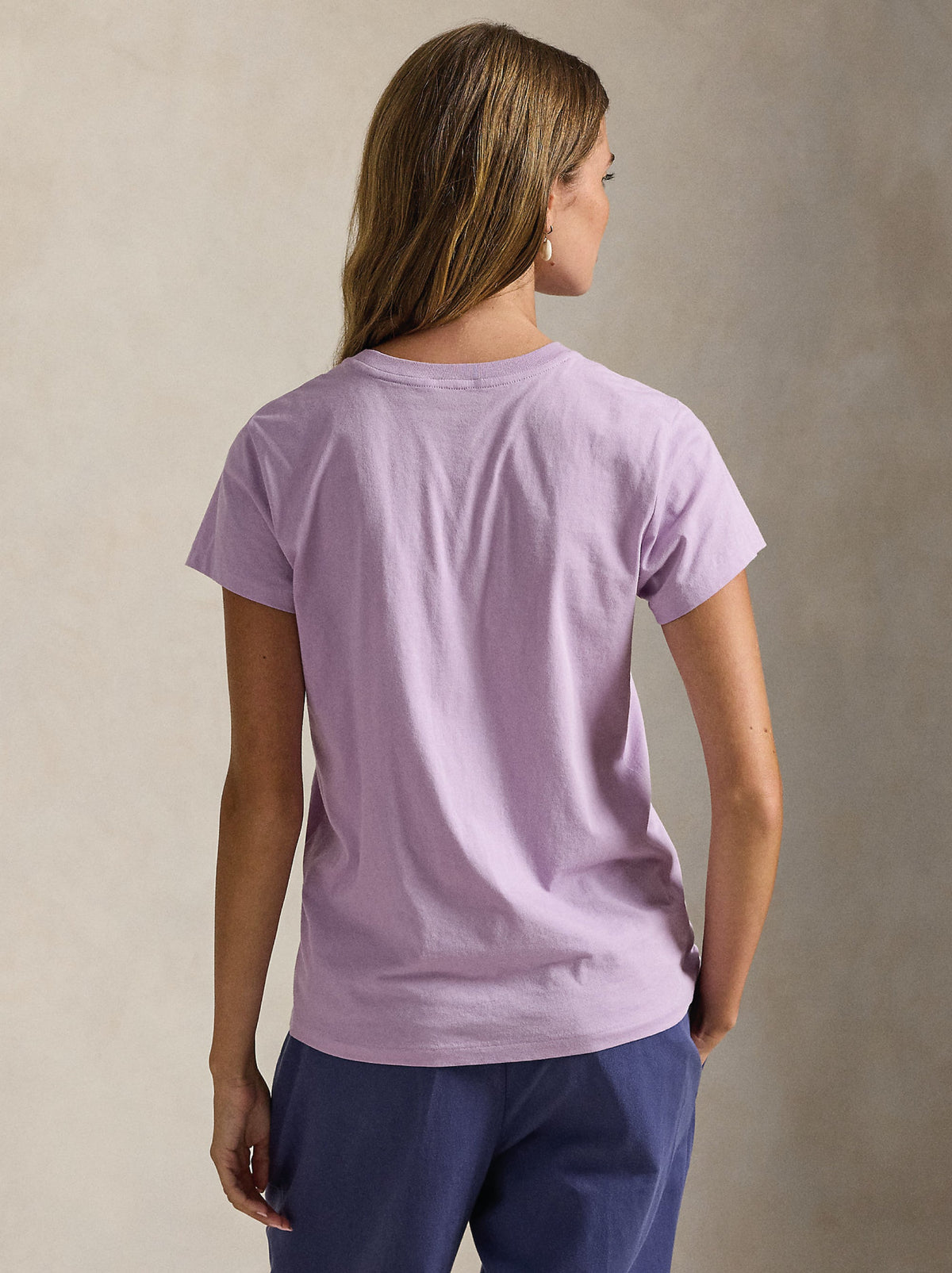 2026 New Arrival T-shirt Girocollo in Cotone Lilla