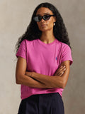 2026 New Arrival T-shirt Girocollo in Cotone Fucsia