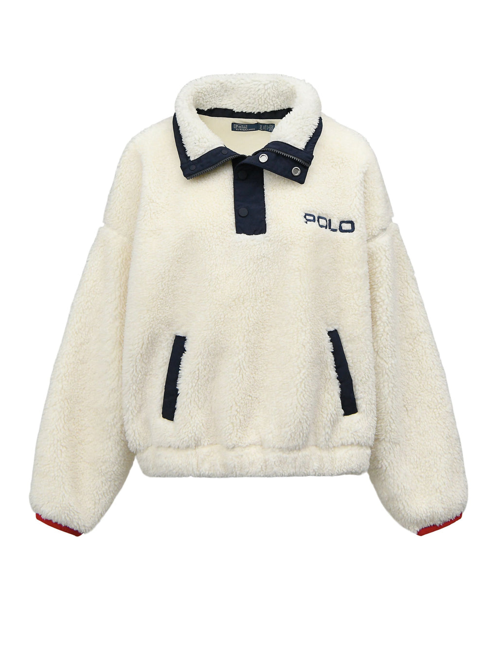 2026 New Arrival Pile a Pelo Alto con Ricamo Polo Bear Bianco