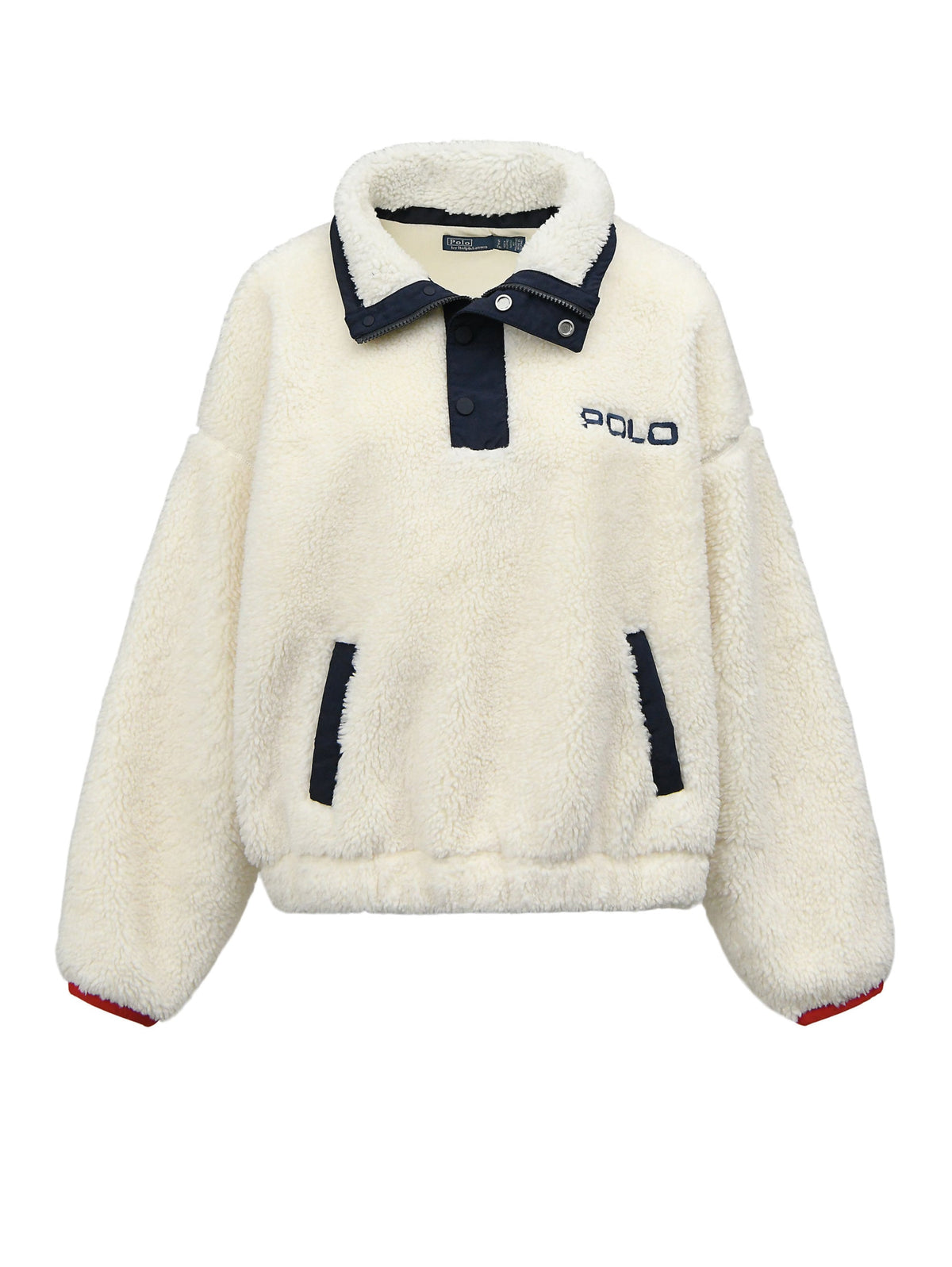 2026 New Arrival Pile a Pelo Alto con Ricamo Polo Bear Bianco