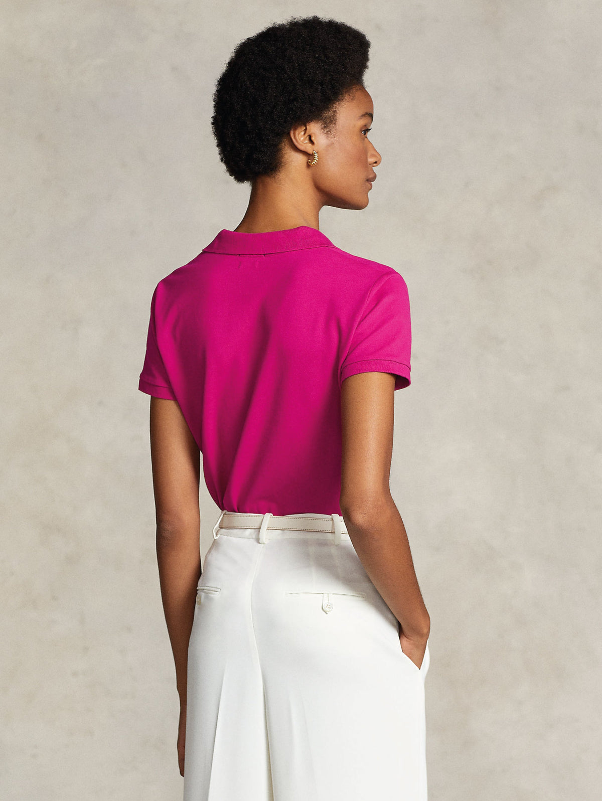 2026 New Arrival Polo Manica Corta Slim Fit Rosa