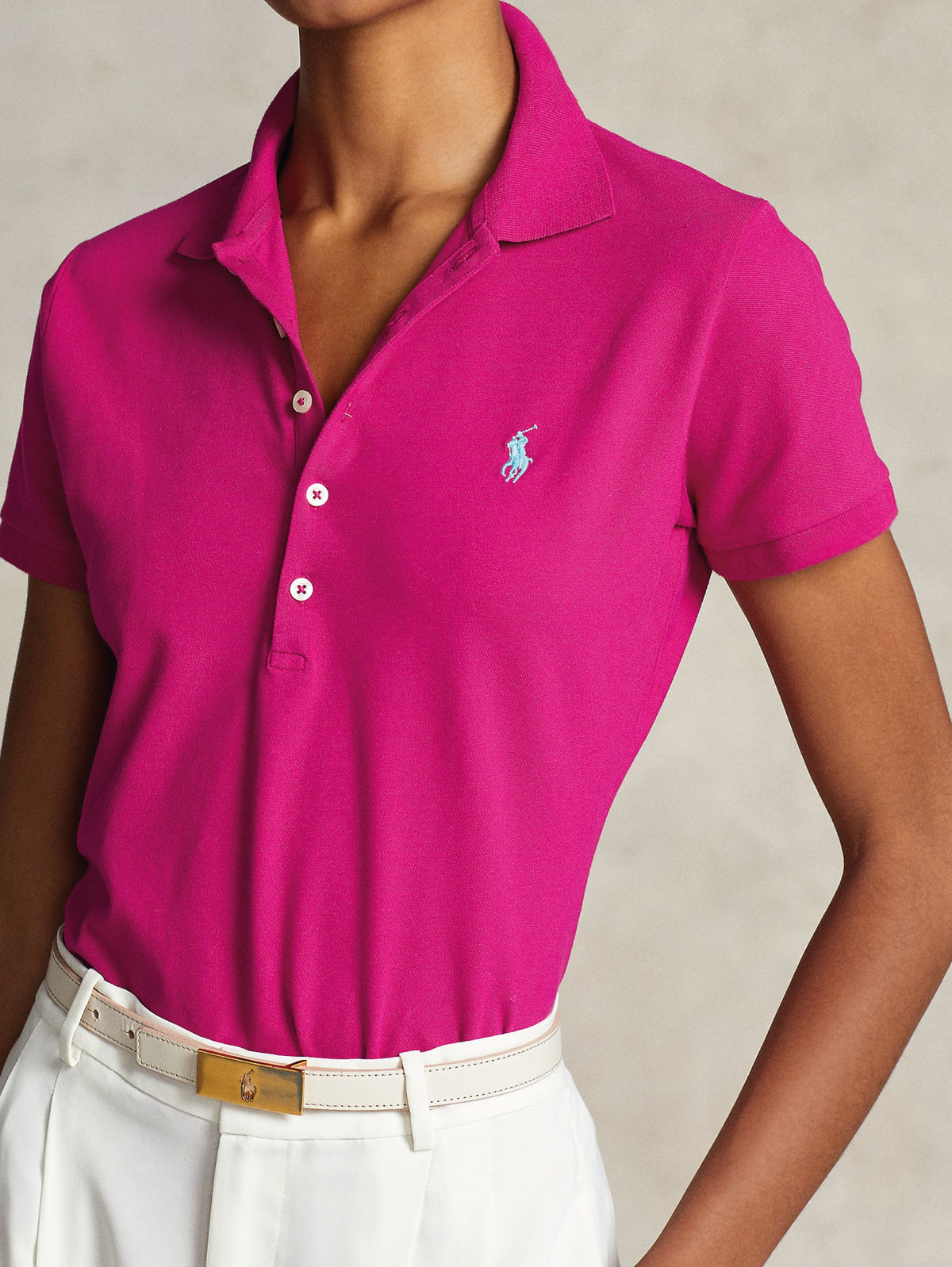 2026 New Arrival Polo Manica Corta Slim Fit Rosa