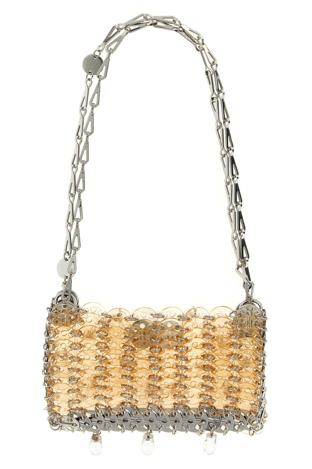 2026 New Arrival 1969 nano crystal resin shoulder bag in metal mesh