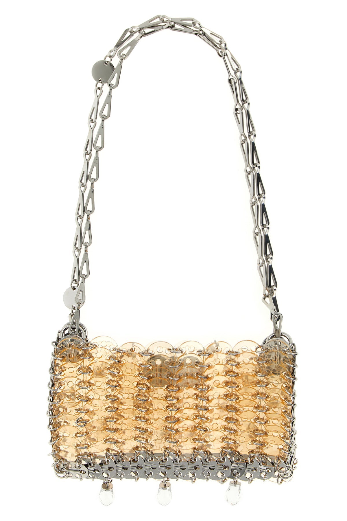 2026 New Arrival 1969 nano crystal resin shoulder bag in metal mesh