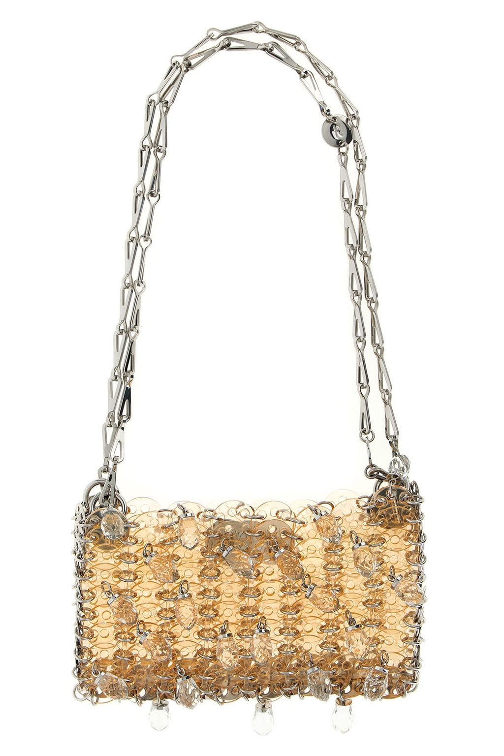 2026 New Arrival 1969 nano crystal resin shoulder bag in metal mesh